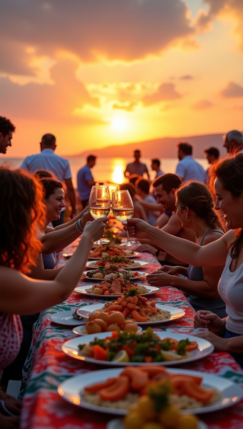 Διαφορετικά είδη θαλασσινών σε πιατέλα