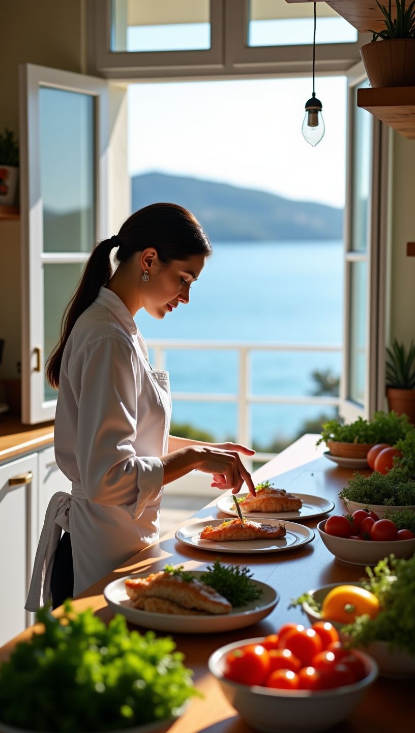 Φρέσκα ψάρια από το Αιγαίο σε πάγκο αγοράς