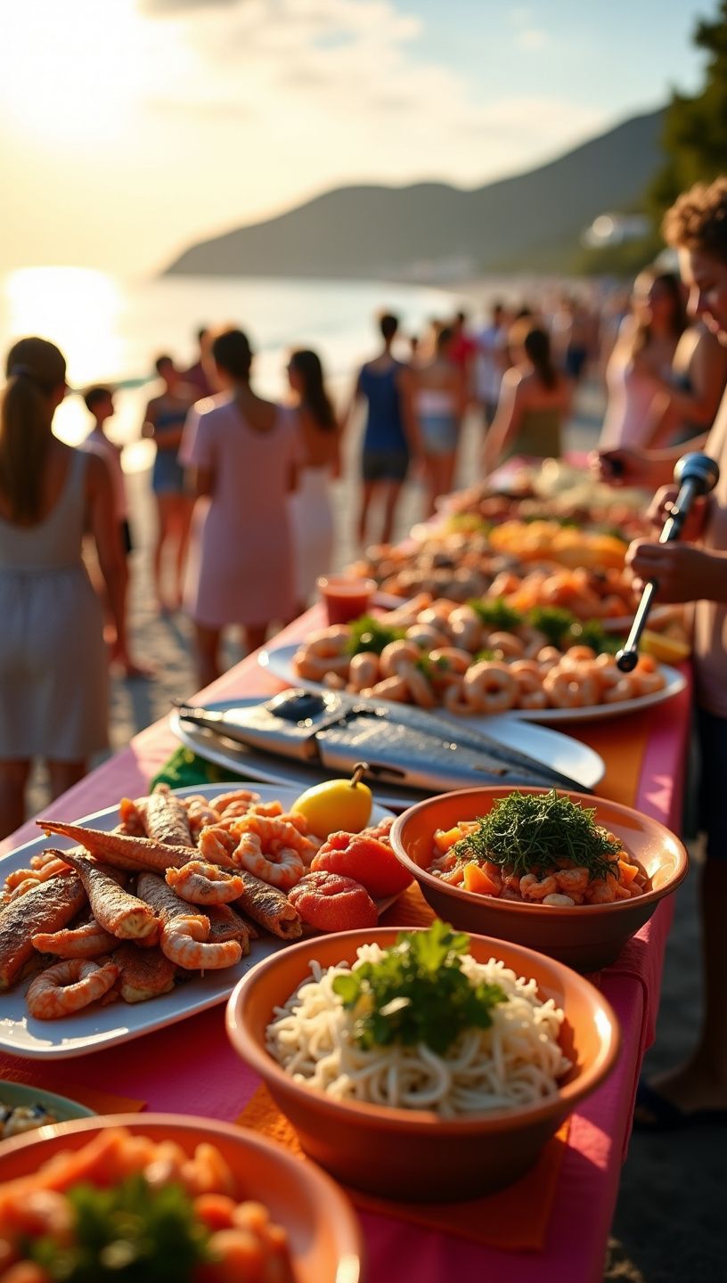 Εστιατόριο με θαλασσινά πιάτα δίπλα στη θάλασσα